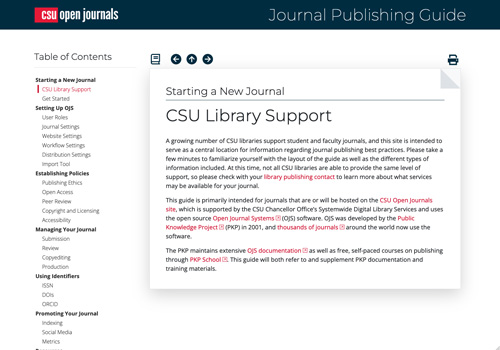 Screenshot of Journal Guide website