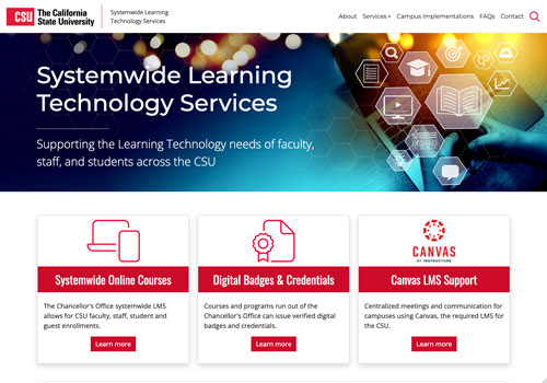 Learning Technology Services website screenshot