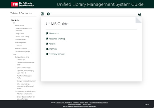 ULMS Guide website screenshot